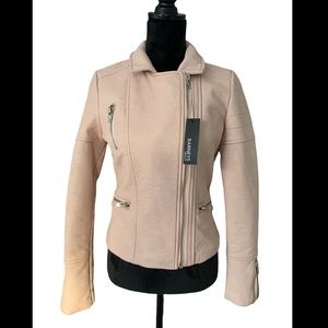 Barney’s Originals Light Pink ladies’ moto jacket